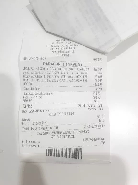 ODKURZACZ ELECTROLUX CLEAN 300 EB31C1SW