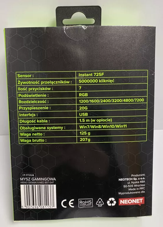 MYSZ XNEO VIGGO DESIGN BST-G47