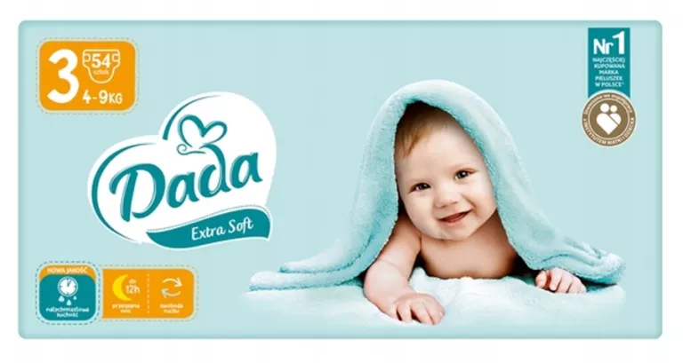 PIELUCHY PIELUSZKI DADA ROZMIAR 3 EXTRA SOFT 54 SZTUK 4-9 KG