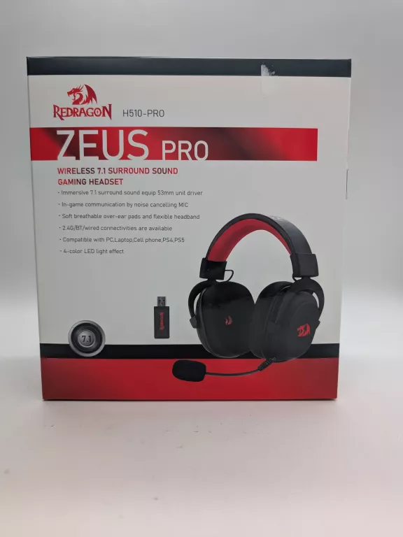 SŁUCHAWKI REDRAGON H510-PRO ZEUS GW