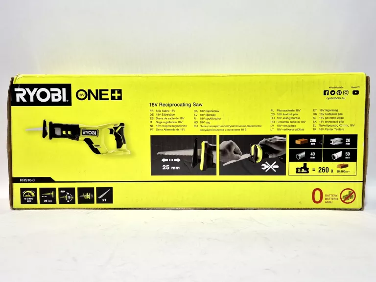 PIŁA SZABLASTA AKUMULATOROWA RYOBI ONE+ RRS18-0