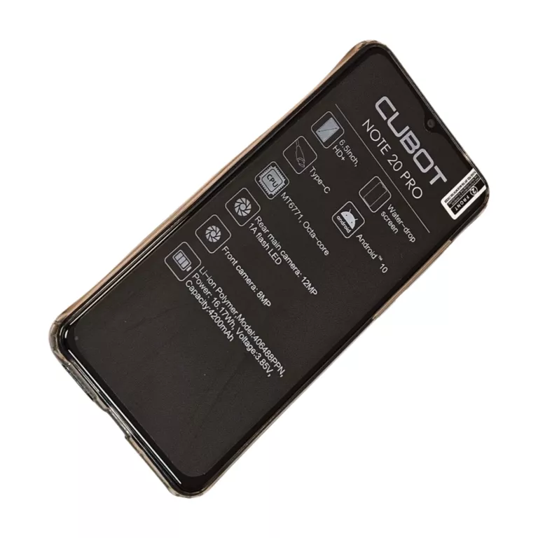 SMARTFON CUBOT NOTE 20 PRO 8 GB / 128 GB 4G (LTE) CZARNY