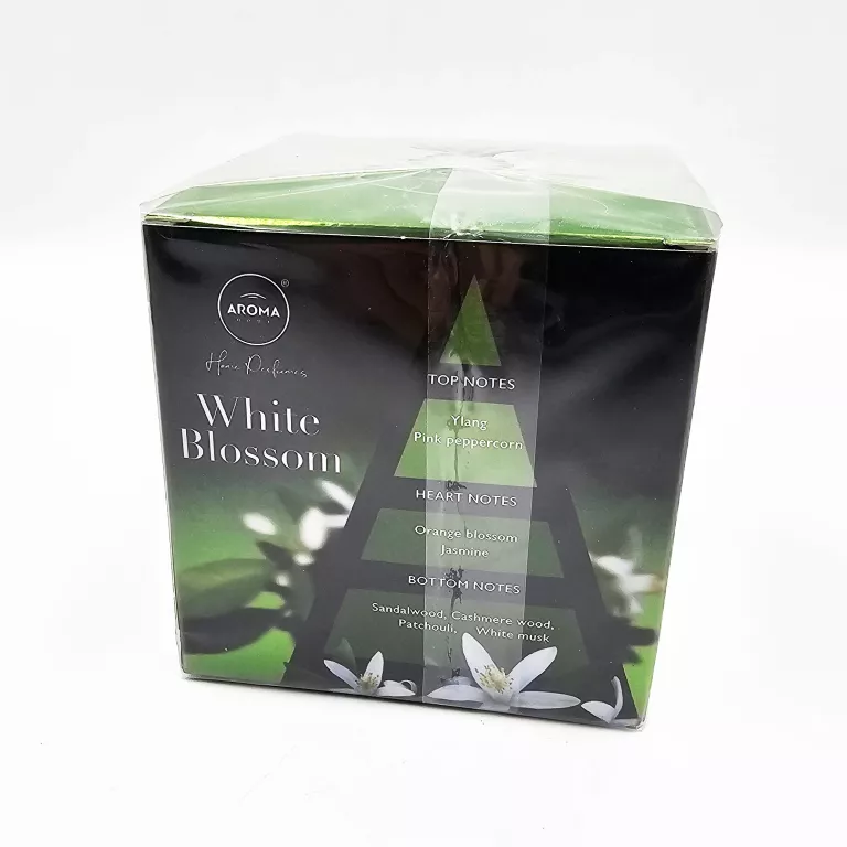 ŚWIECA ZAPACHOWA W SZKLE AROMA HOME WHITE BLOSSOM 155G