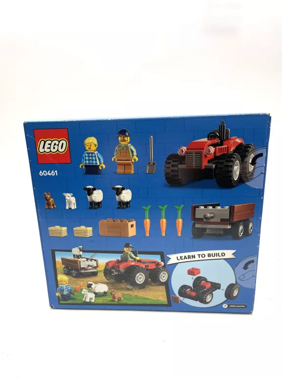 LEGO CITY - CZERWONY TRAKTOR Z PRZYCZEPĄ I OWCĄ 60461