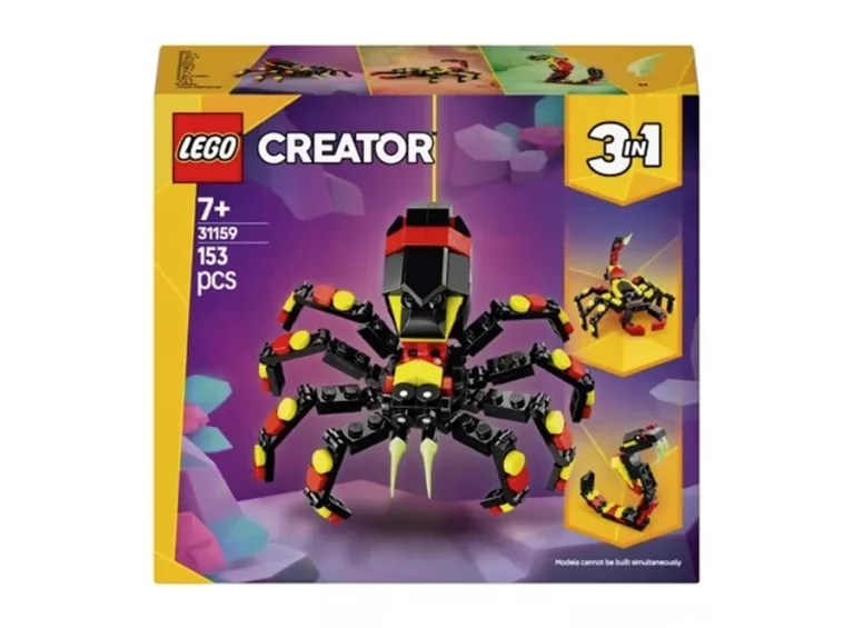 LEGO CREATOR 3 W 1 DZIKIE ZWIERZĘTA: NIEZWYKŁY PAJĄK 31159