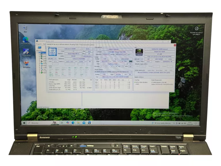 LAPTOP LENOVO THINKPAD T520 I5-2430M SSD NVIDIA NVS 4200M