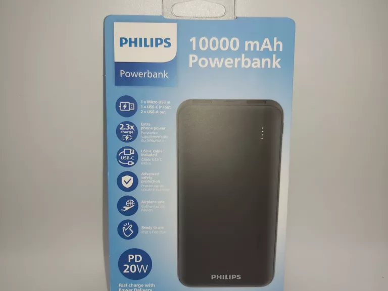 POWERBANK PHILIPS 10000MAH CZARNY