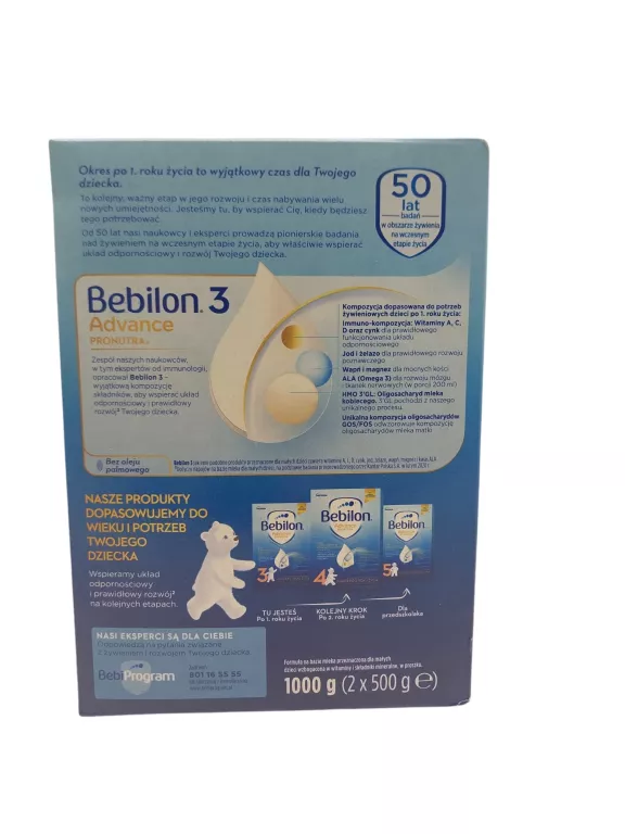 BEBILON 3 ADVANCE PRONUTRA JUNIOR PO 1 ROKU 1000 G