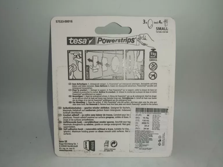 HACZYKI TESA POWERSTRIPS HACZYKI 3 SZT