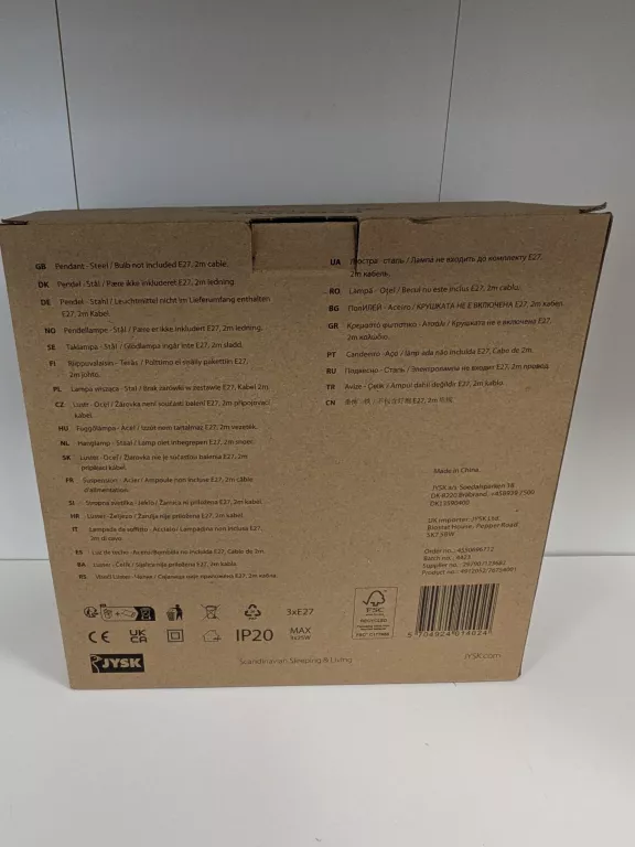 LAMPA WISZĄCA MAGNAR 3-W-1 Ś22XW220CM CZARNY PENDANT