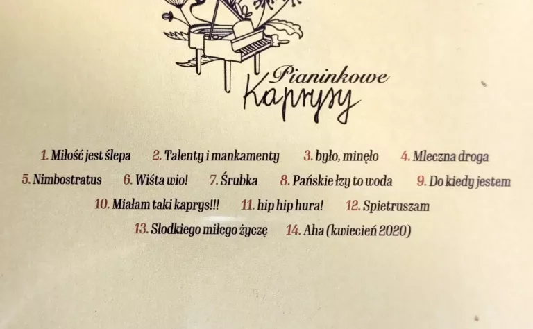 PŁYTA CD SANAH PIANINKOWE KAPRYSY