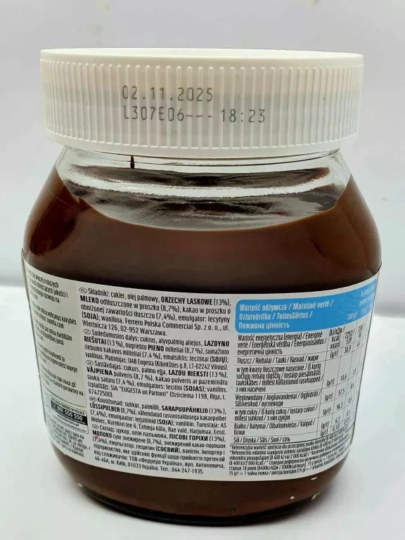 KREM NUTELLA 600 G 02.11.2025