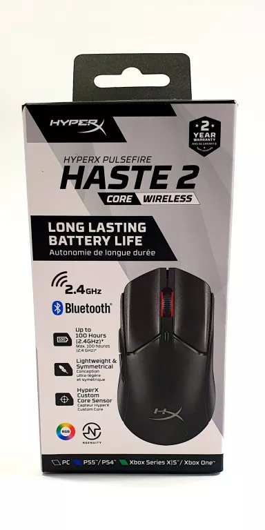 MYSZ BEZPRZEWODOWA HYPERX PULSEFIRE HASTE 2 BLUETOOTH STAN FABRYCZNY