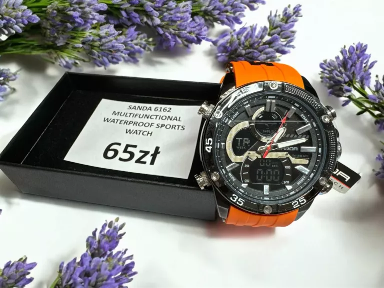 SANDA 6162 MULTIFUNCTIONAL WATERPROOF SPORTS WATCH CALENDAR ALARM LUMINOUS