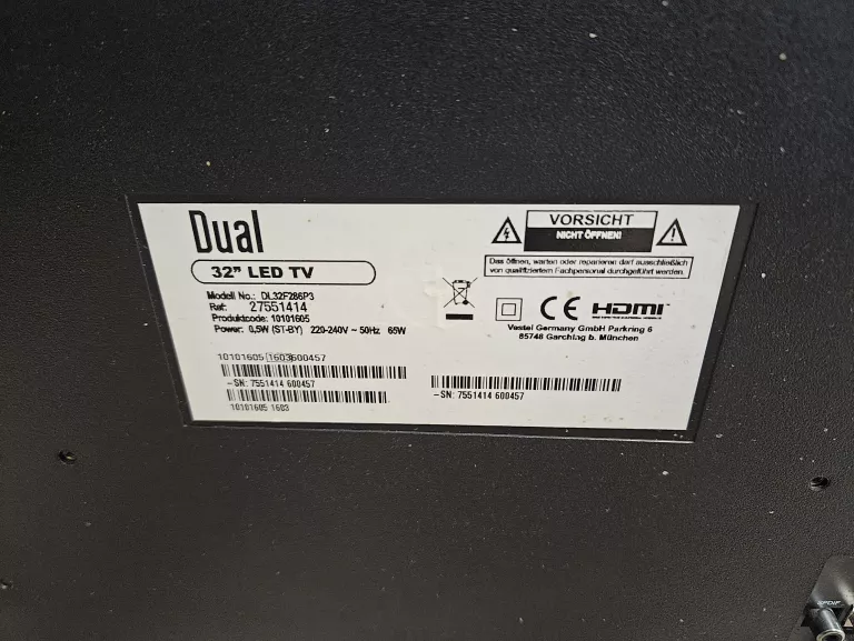 TELEWIZOR DUAL DL32F286P3 USZKODZONA MATRYCA