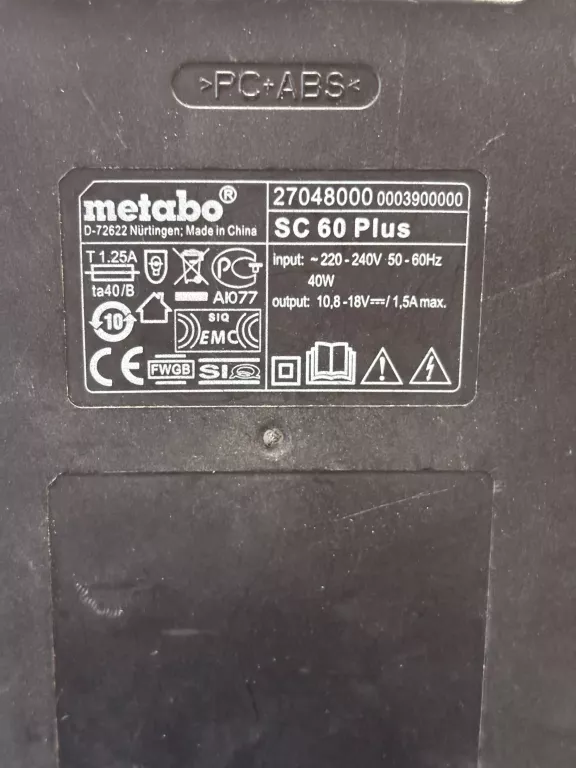 WKRĘTARKA METABO BS 12 NICD-POWER ŁAD 2XAKU