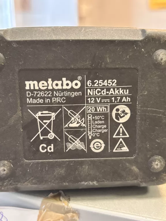 WKRĘTARKA METABO BS 12 NICD-POWER ŁAD 2XAKU