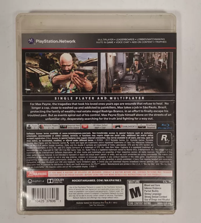 GRA PS3 MAX PAYNE 3