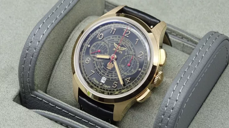 ZEGAREK AVIATOR POLSKA EDYCJA LIMITOWANY ZŁOTY V.4.40.2.353.4 PL HERITAGE