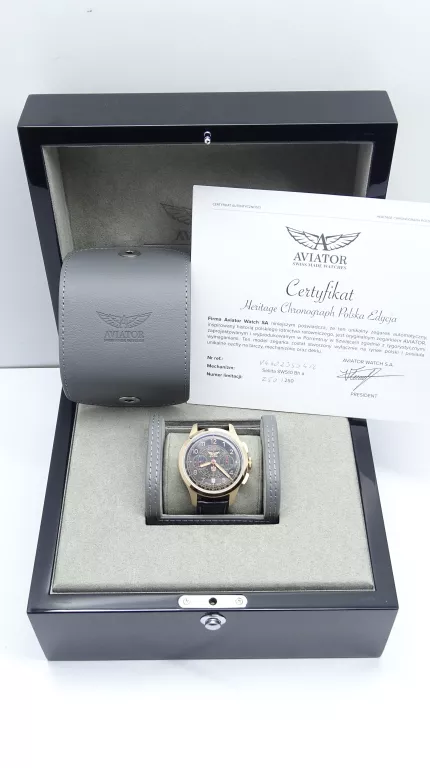 ZEGAREK AVIATOR POLSKA EDYCJA LIMITOWANY ZŁOTY V.4.40.2.353.4 PL HERITAGE