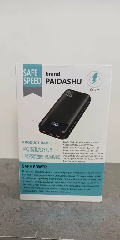 POWERBANK SAFE SPEED 27000 MAH