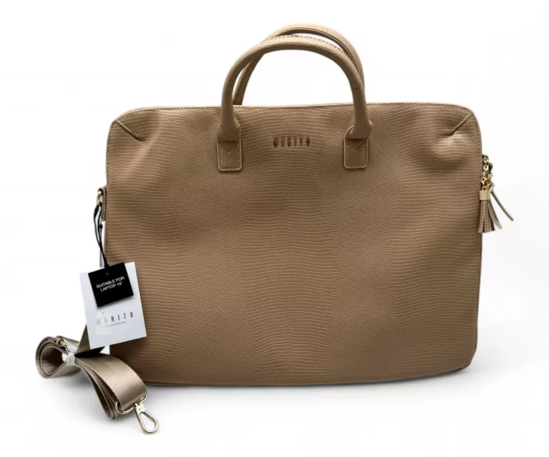 ELEGANCKA TORBA NA LAPTOPA DO 15" BEŻOWA MOHITO 664EA-80X-ONE JAK NOWA!!