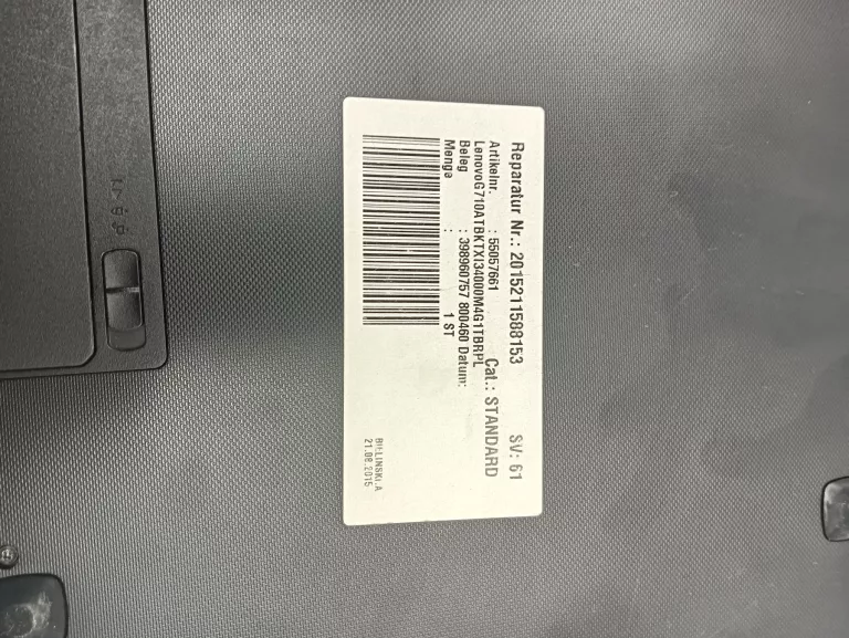 LAPTOP LENOVO G710 I3-4000M GT820M 512/8GB WIN 10