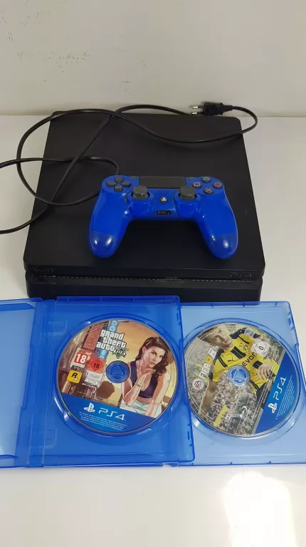 KONSOLA PS4 SLIM 500GB + PAD + 2 GRY GTA V CUH-2016A