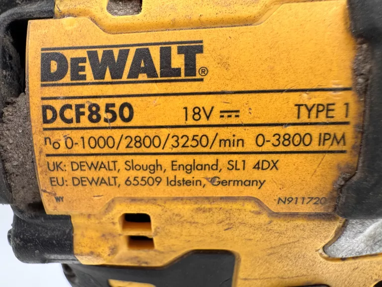 ZAKRĘTARKA UDAROWA DEWALT DCF 850 + AKU 5.0AH + ŁADOWARKA