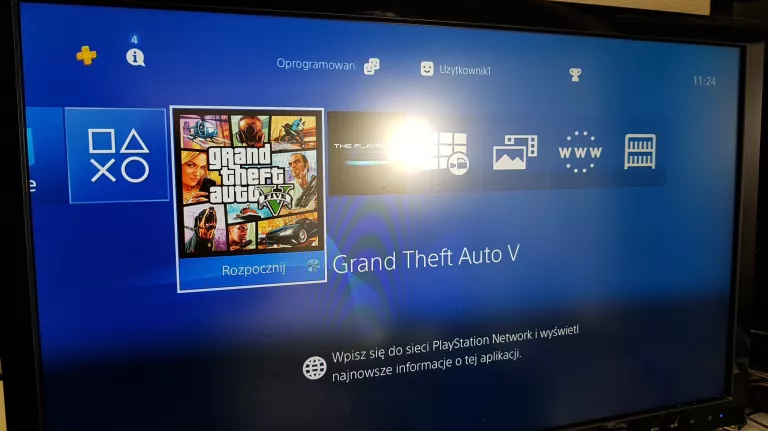 KONSOLA PS4 SLIM 500GB + PAD + 2 GRY GTA V CUH-2016A