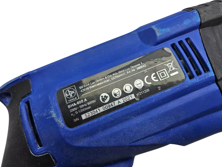 MŁOTOWIERTARKA  LUX-TOOLS BHA-800 A  800W  2,8J  SDS PLUS