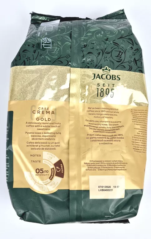 KAWA ZIARNISTA JACOBS CAFE CREMA 1KG 1000G