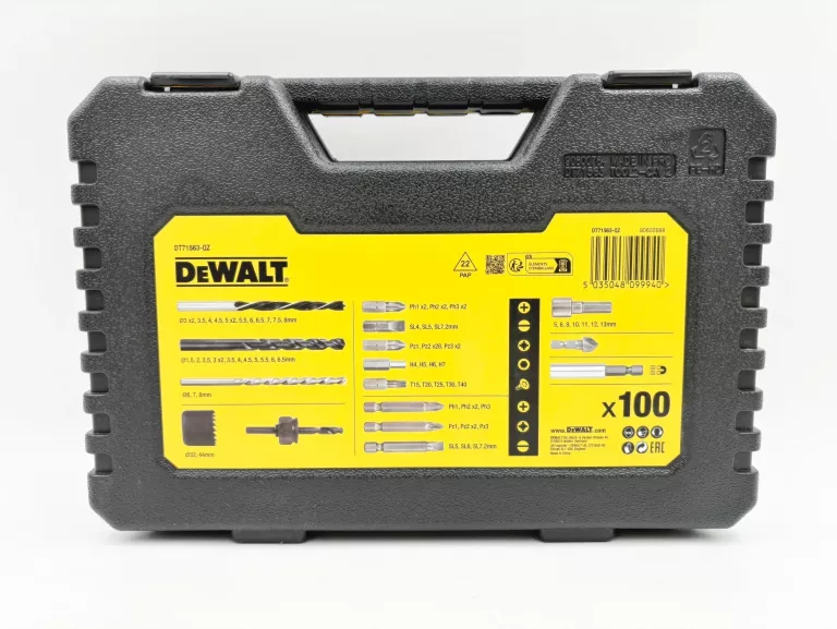 DEWALT DT71563 BITY WIERTŁA OTWORNICE 100SZT