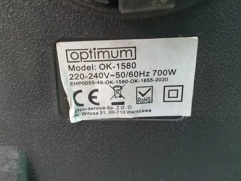 ODKURZACZ OPTIMUM OK-1580