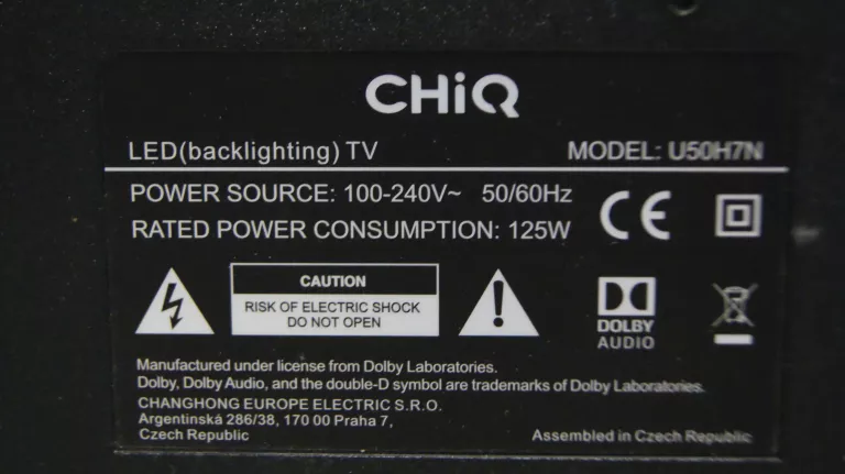 TV TELEWIZOR CHIQ U50H7N +PILOT 4K SMART ANDROID TV