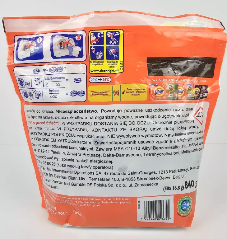 VIZIR KAPSUŁKI 50 SZT DO PRANIA KOLOR ALL IN 1 PODS