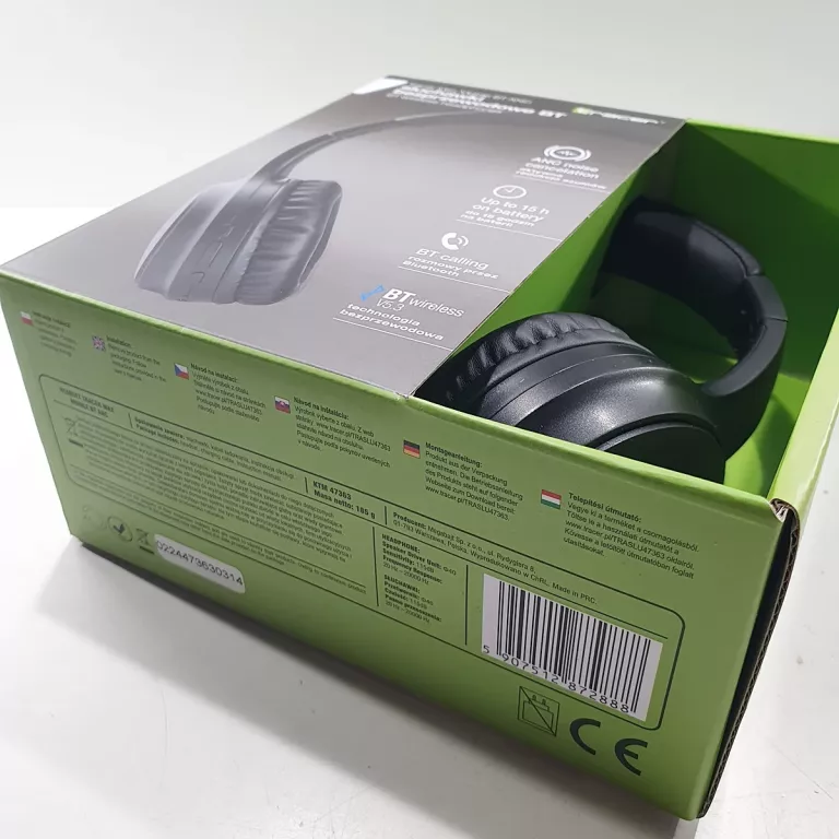 SŁUCHAWKI BEZPRZEWODOWE TRACER MAX MOBILE BLUETOOTH ANC NAUSZNE CZARNE