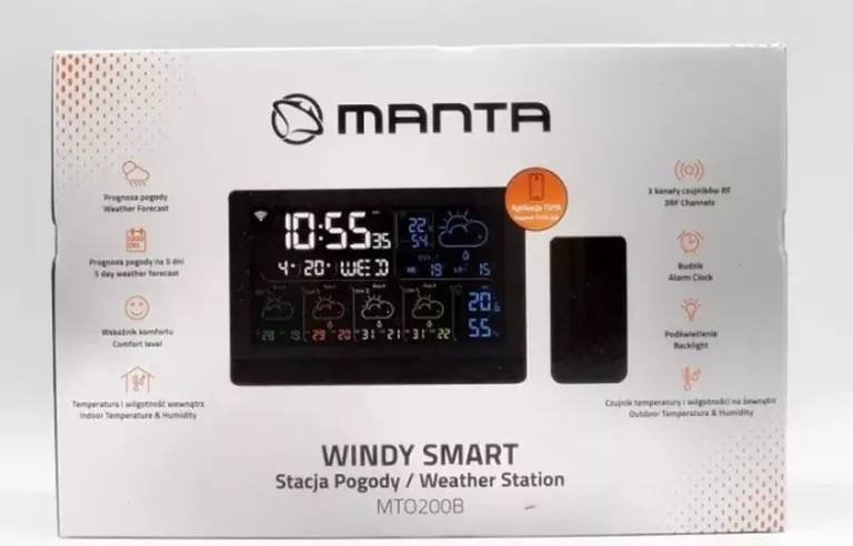 STACJA POGODY MANTA WINDY SMART MT0200B