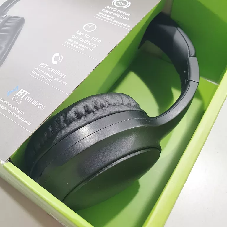 SŁUCHAWKI BEZPRZEWODOWE TRACER MAX MOBILE BLUETOOTH ANC NAUSZNE CZARNE