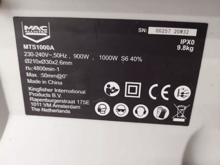 PILARKA STOŁOWA DO DREWNA MACALLISTER MTS1000A
