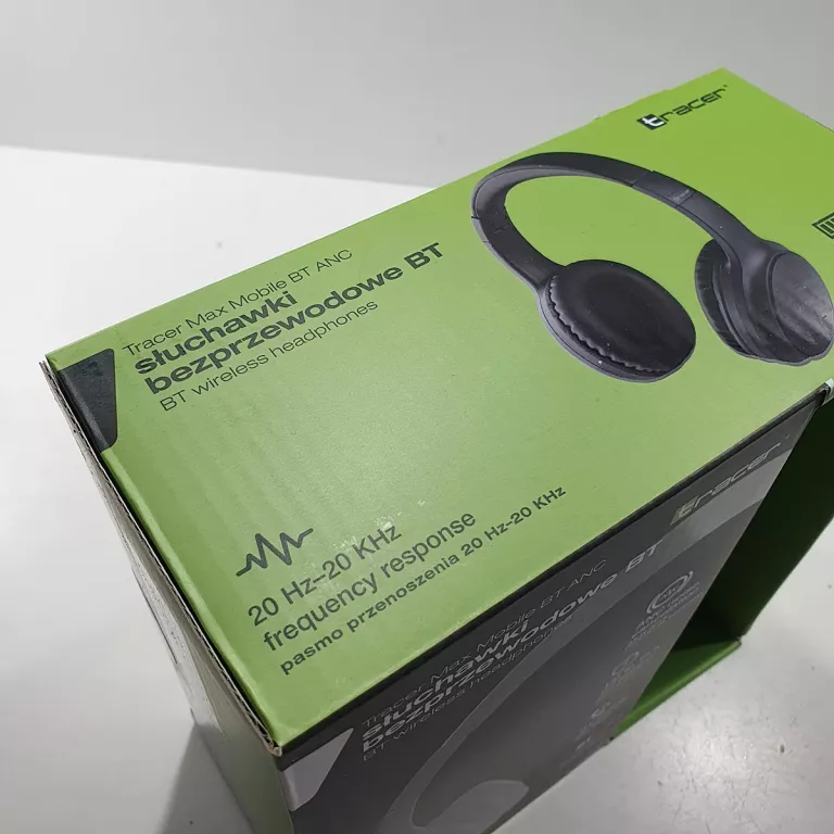 SŁUCHAWKI BEZPRZEWODOWE TRACER MAX MOBILE BLUETOOTH ANC NAUSZNE CZARNE