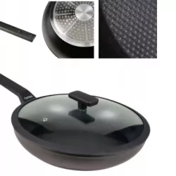 PATELNIA Z POKRYWKĄ CZARNA VAVIO TOKYO 28 CM