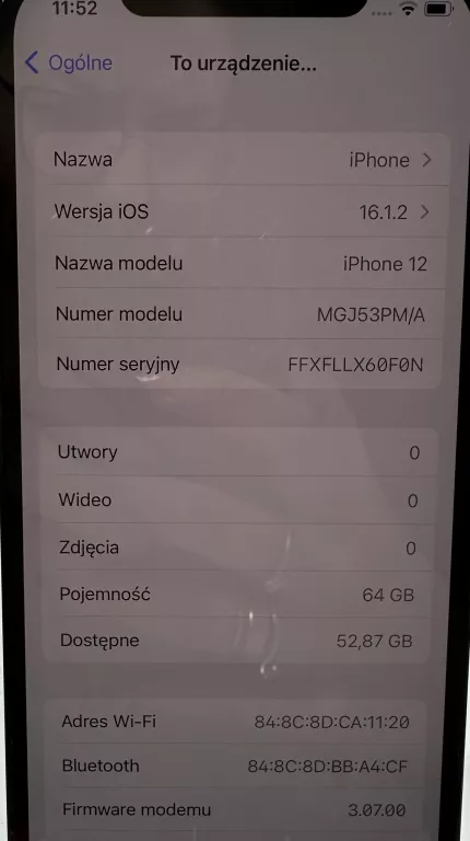 TELEFON IPHONE 12 64GB KONDYCJA 80%!