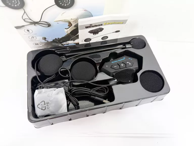 SŁUCHAWKI INTERKOM BLUETOOTH MOTOCYKL BT 5.0 DO KASKU BT12 OKAZJA