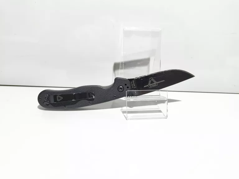 NÓŻ SKŁADANY EDC ONTARIO RAT 2 DROP POINT FOLDER BLACK D2 Z KLIPSEM