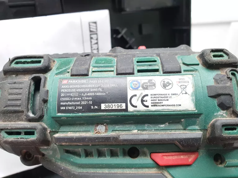 WKRĘTARKA PARKSIDE PABS 20-LI F7 KOMPLET BTA X2 ŁAD WAL