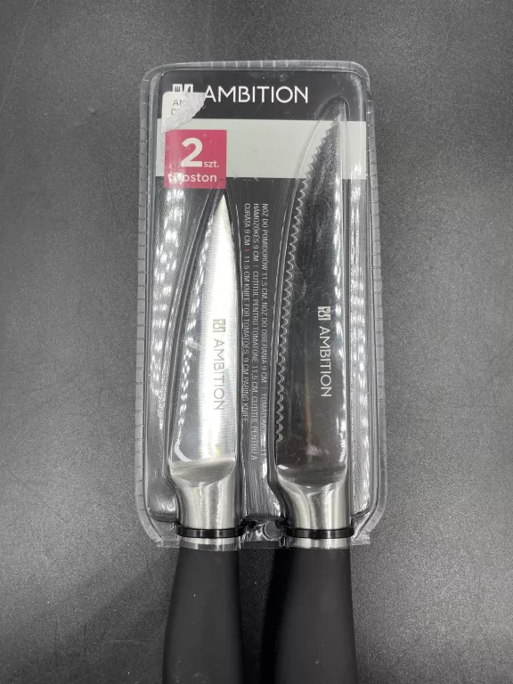 AMBITION ZESTAW NÓŻ DO POMIDORÓW 11,5CM, NÓŻ DO OBIERANIA 9CM