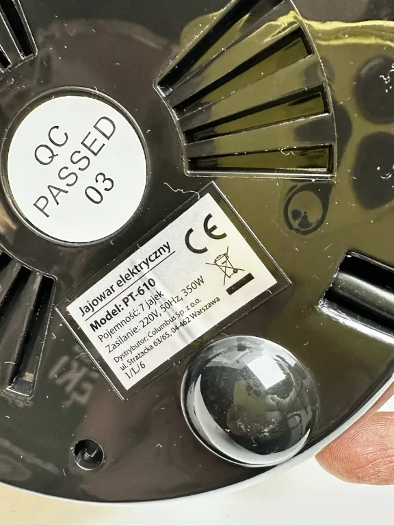 URZĄDZENIE DO GOTOWANIA JAJ RICCO PT-610