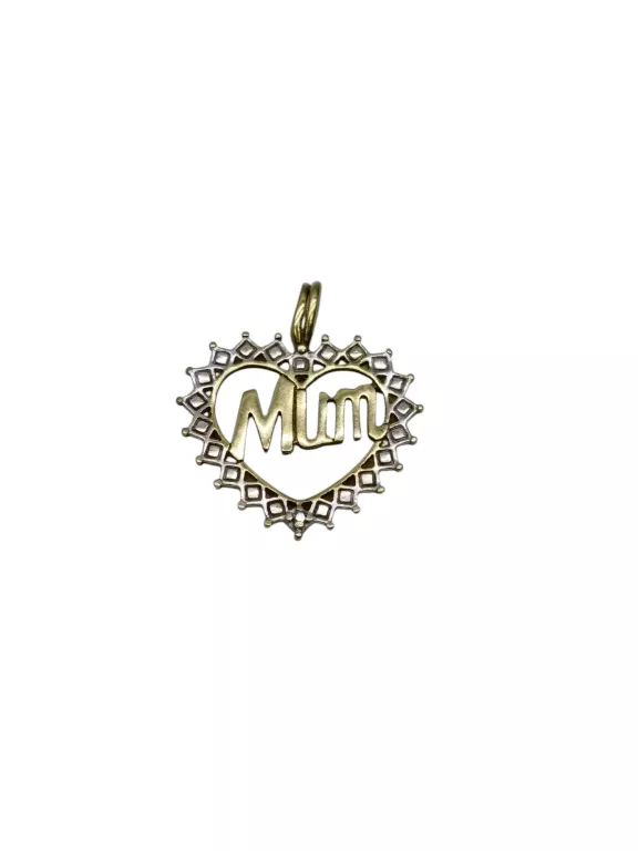 PIĘKNA ZŁOTA ZAWIESZKA "MAMA/MUM" P375