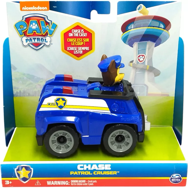 SAMOCHÓD AUTO PSI PATROL CHASE Z FIGURKĄ NA STAŁE SPIN MASTER